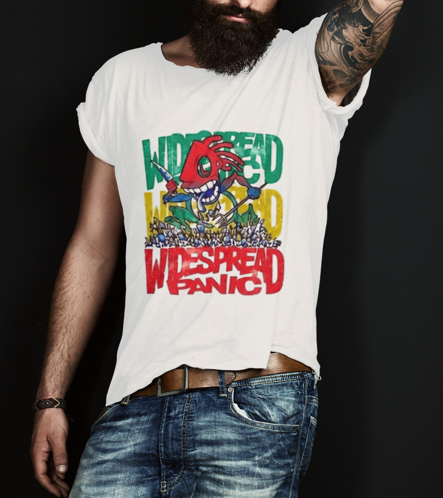Widespread Panic Wilmington NC Kaiju Note Eater T-Shirt