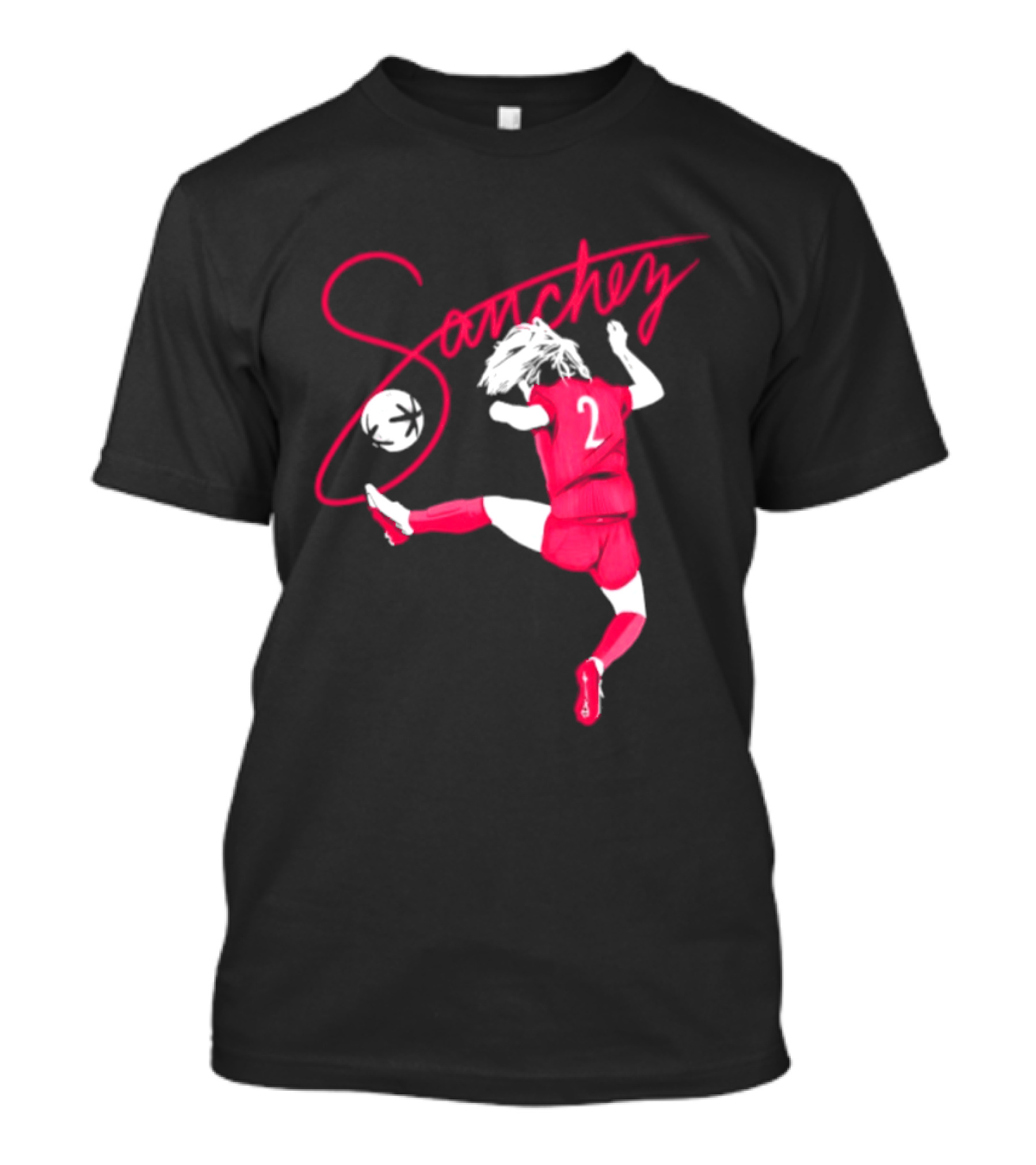 Sanchez Number 2 Soccer Player Kick T-Shirt