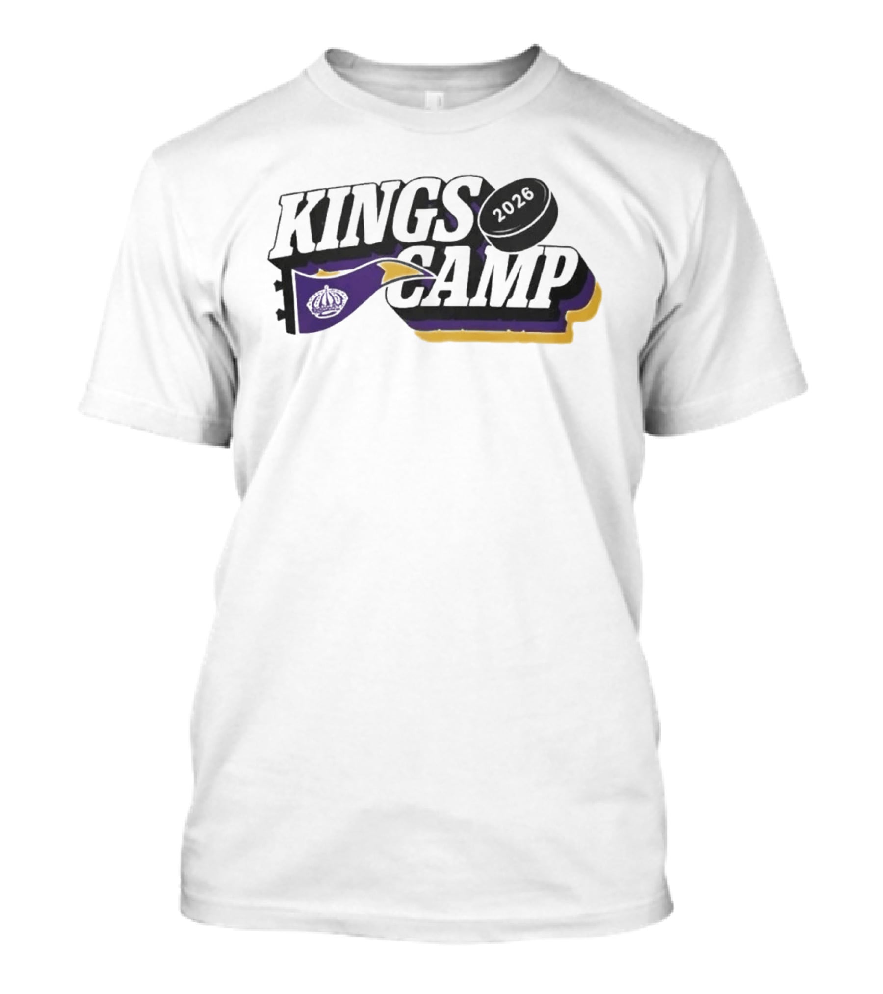 Kings Camp 2026 Los Angeles Hockey Fans Key And Puck T-Shirt