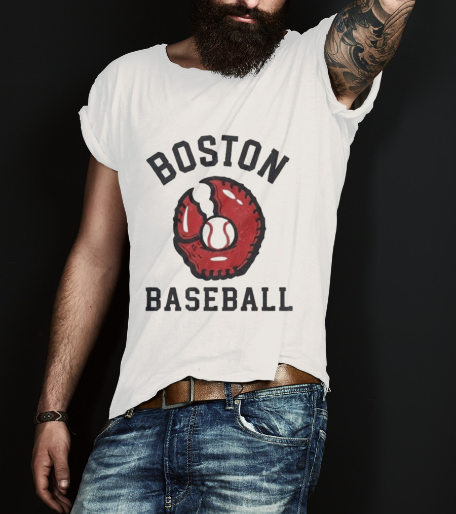 Boston Lobster Mitt Baseball T-Shirt