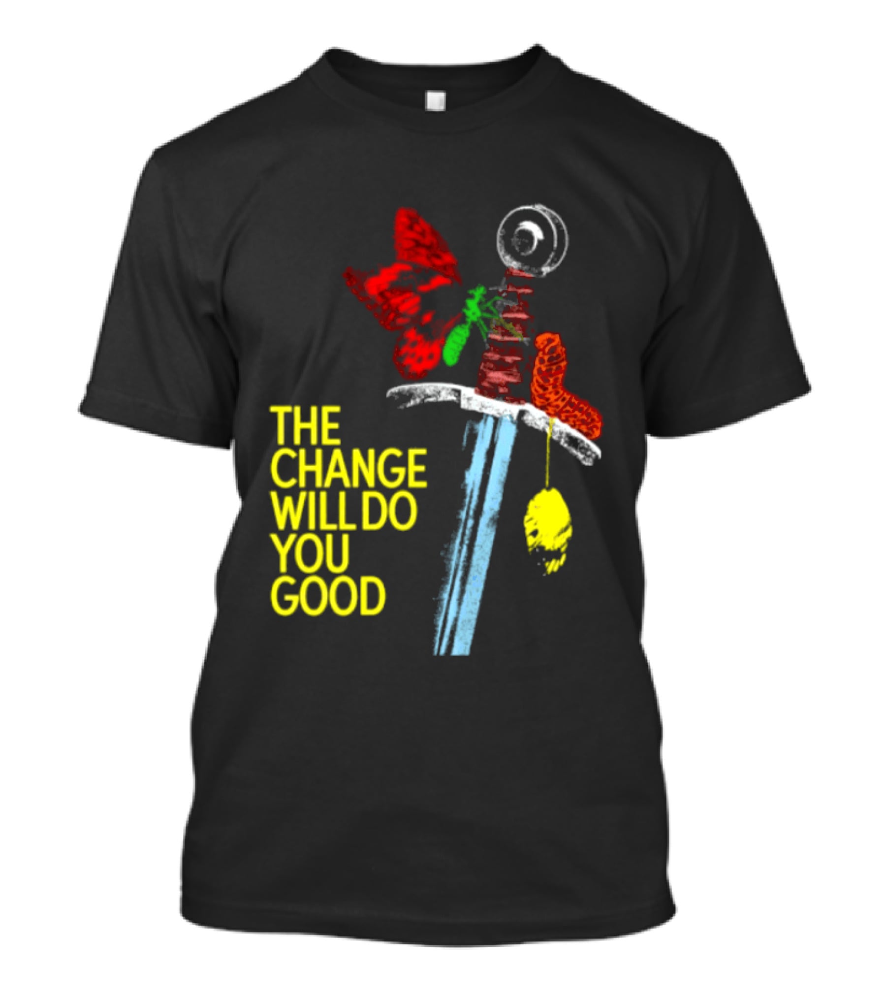 Crossguard Sword Butterfly Transformation The Change Will Do You Good T-Shirt