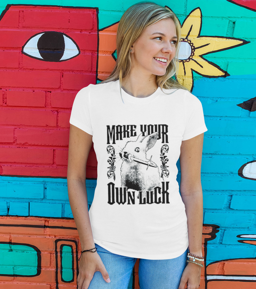 Make Your Own Luck Rabbit Knife T-Shirt