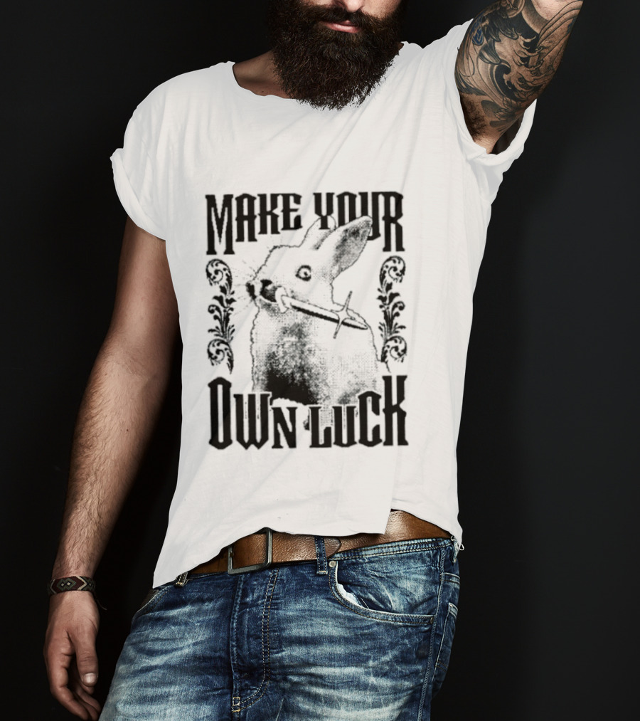 Make Your Own Luck Rabbit Knife T-Shirt