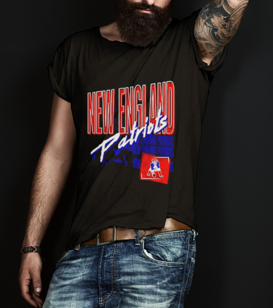 New England Patriots Red White Team Sports T-Shirt