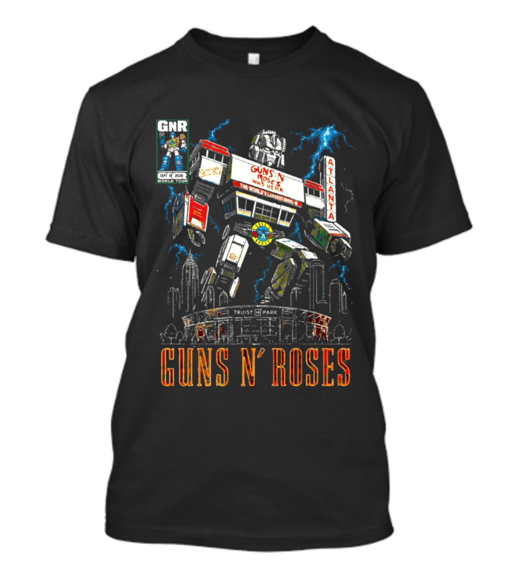 Guns N Roses Truist Park Atlanta GA 2026 Megazord Event September 19 T-Shirt