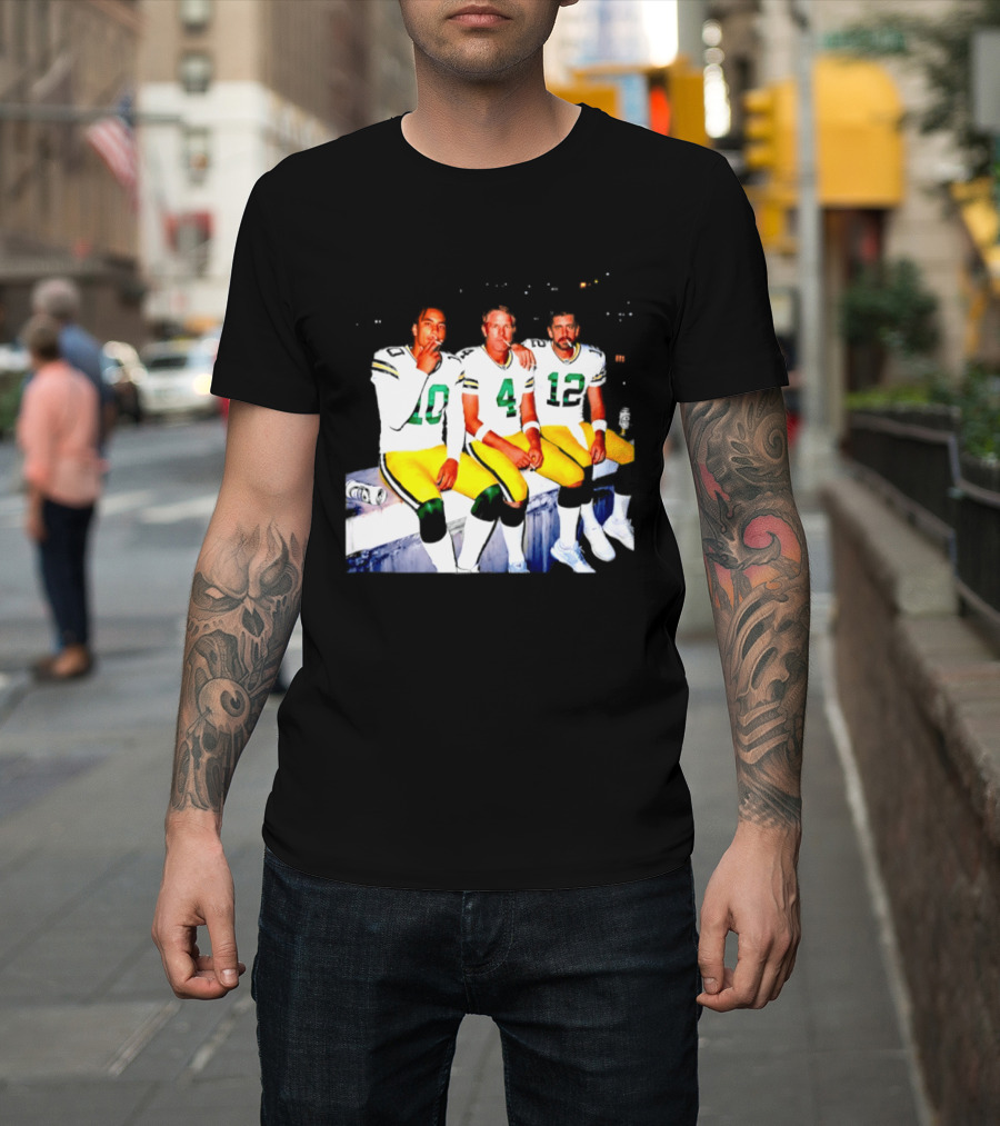 Jordan Love Brett Favre Aaron Rodgers Green Bay Packers Smoking And Beer Celebration T-Shirt