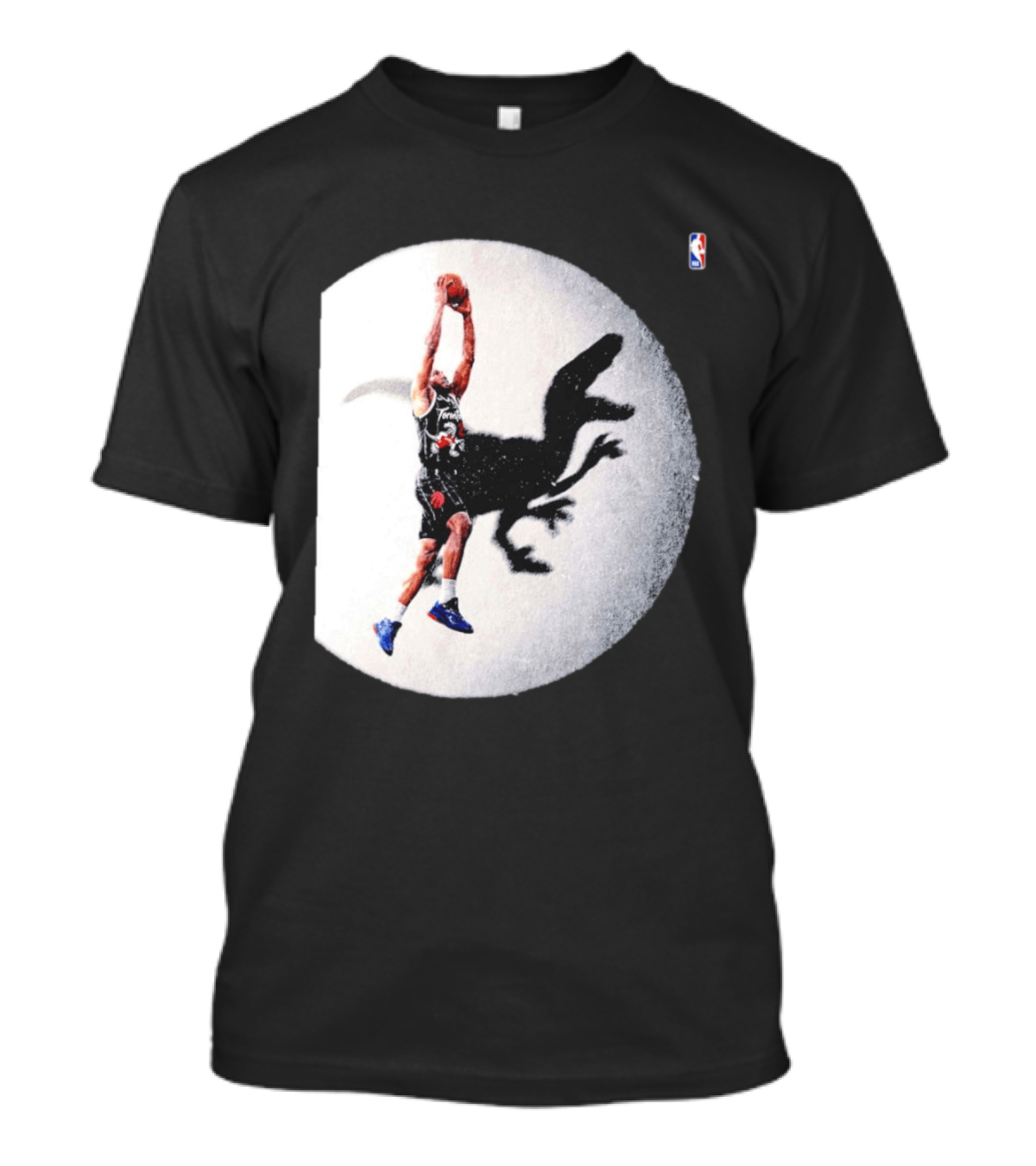 Kawhi Leonard Toronto Raptors Shadow Dunk With Raptor Silhouette Basketball T-Shirt