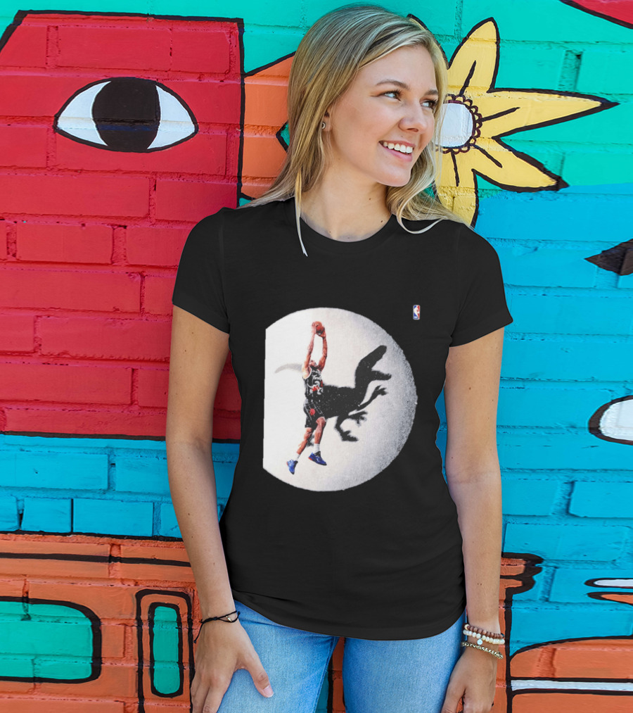 Kawhi Leonard Toronto Raptors Shadow Dunk With Raptor Silhouette Basketball T-Shirt