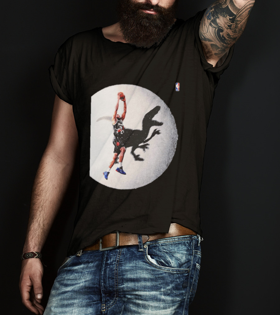 Kawhi Leonard Toronto Raptors Shadow Dunk With Raptor Silhouette Basketball T-Shirt