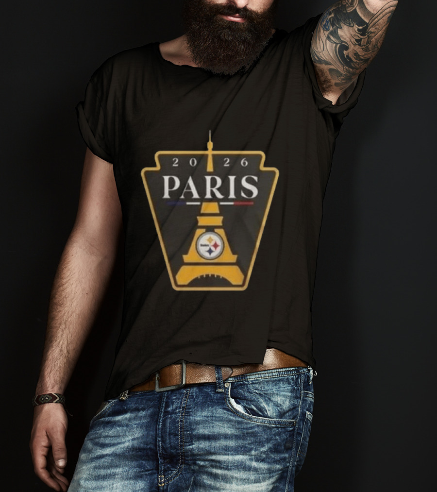 Pittsburgh Steelers 2026 Paris Eiffel Tower Event T-Shirt