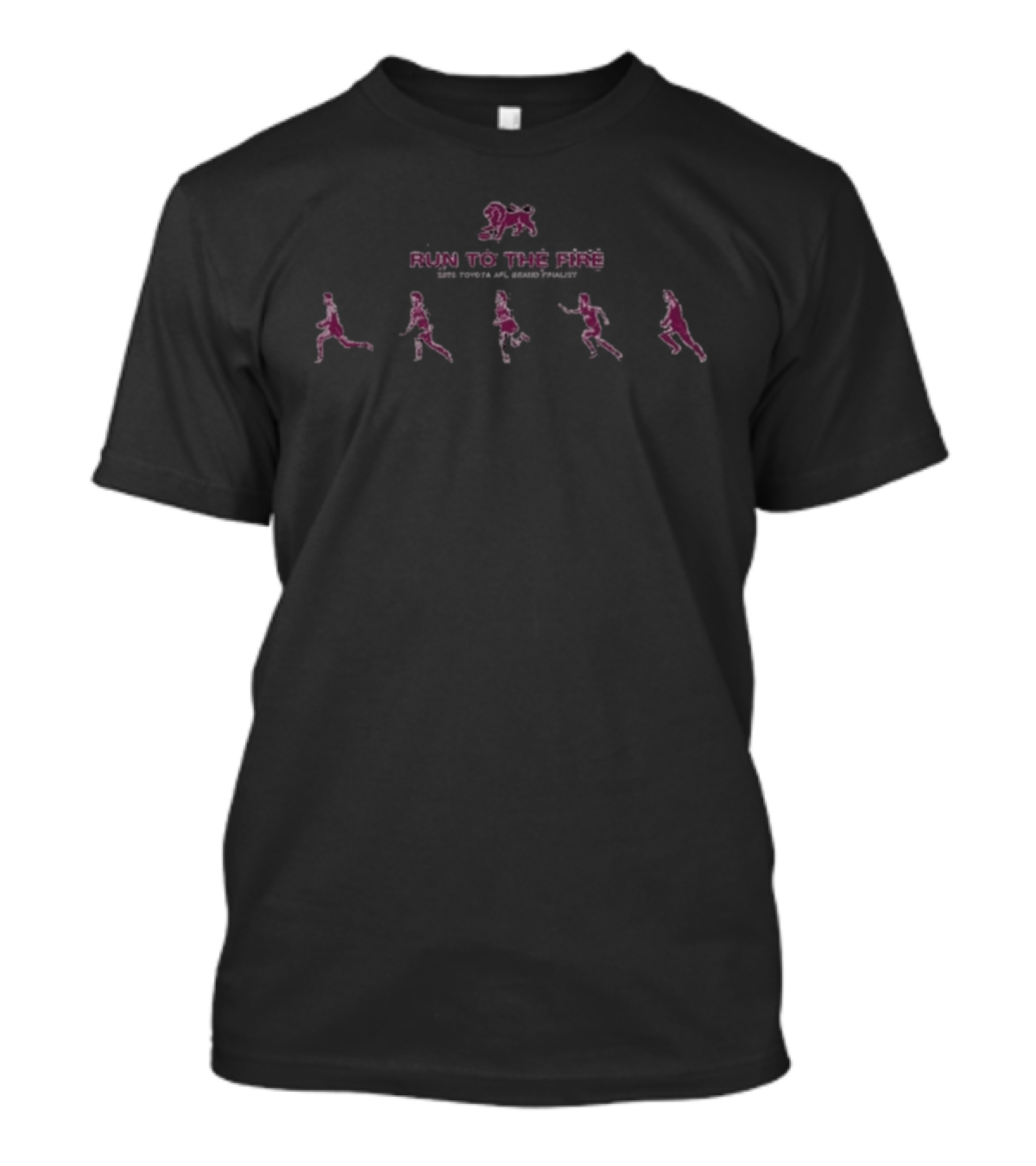 Run To The Fire 2026 AFL Grand Finalist Running Figures And Lion T-Shirt
