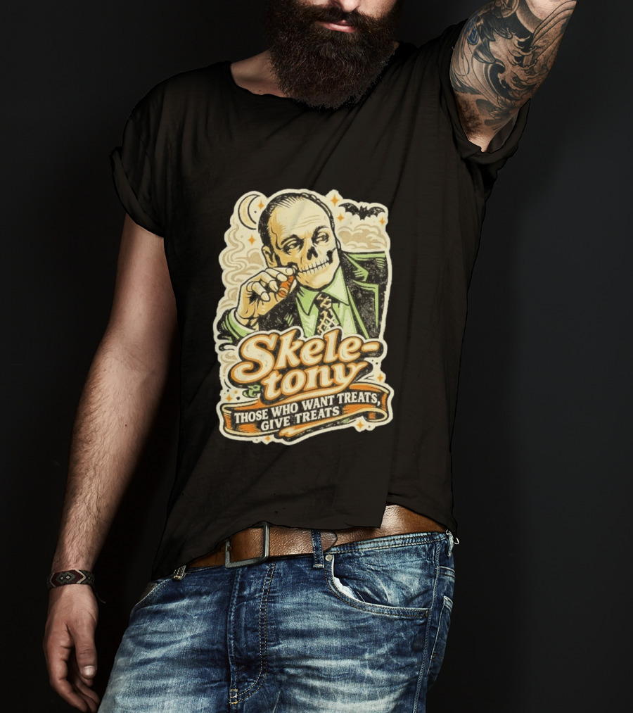 Skele Tony Soprano Those Who Want Treats Give Treats T-Shirt