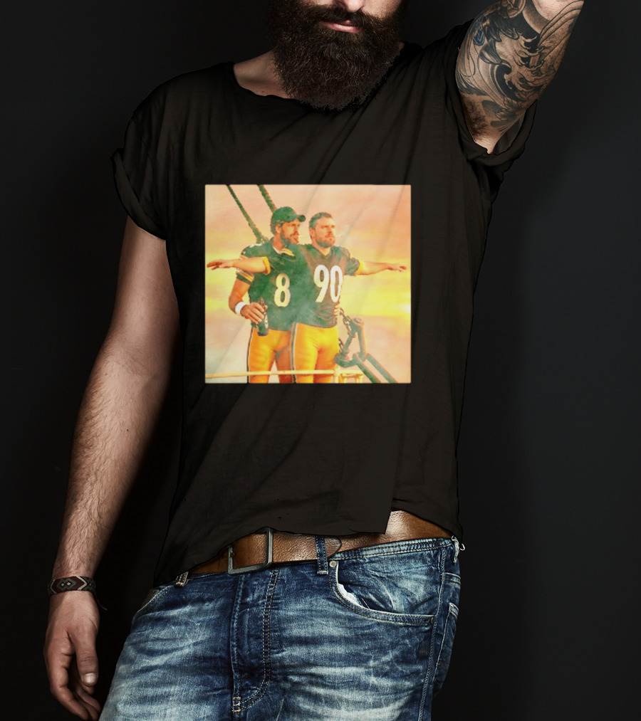 Aaron Rodgers TJ Watt Pittsburgh Steelers Titanic Crossover 8 90 T-Shirt