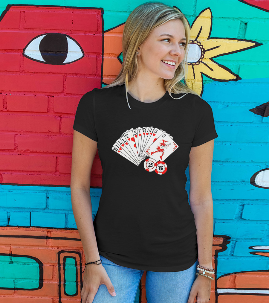 Billy Strings Fall 2026 Playing Cards Design By Miles Koldweyn With Poker Chips And Red Dragon T-Shirt
