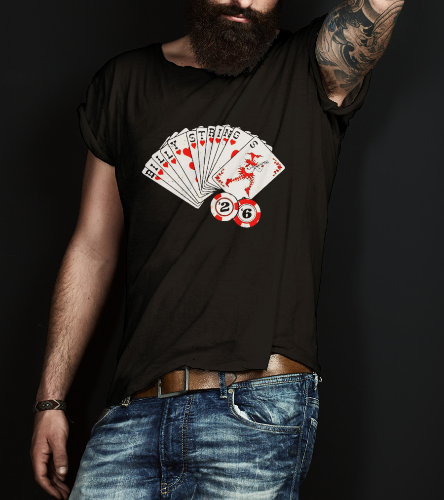 Billy Strings Fall 2026 Playing Cards Design By Miles Koldweyn With Poker Chips And Red Dragon T-Shirt