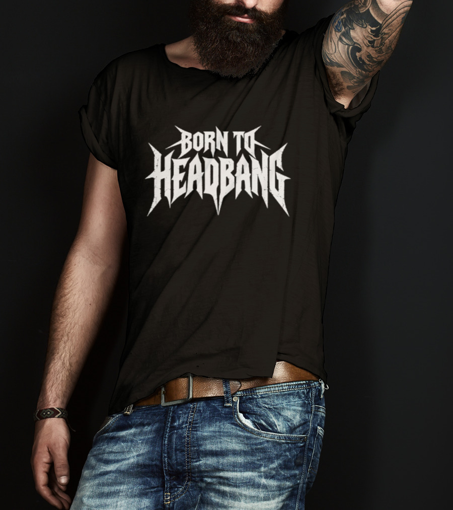 Born To Headbang Heavy Metal Rock Music T-Shirt