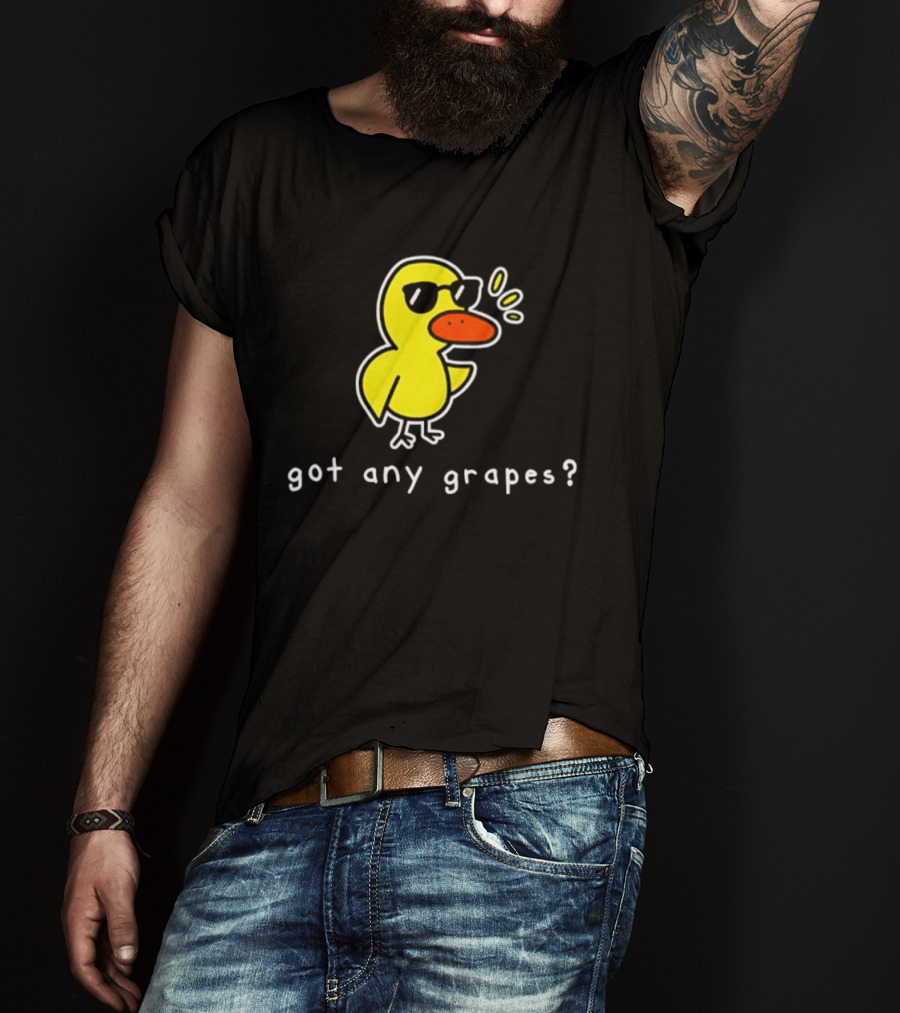 Got Any Grapes Duck Meme Sunglasses Quacking Drawing T-Shirt