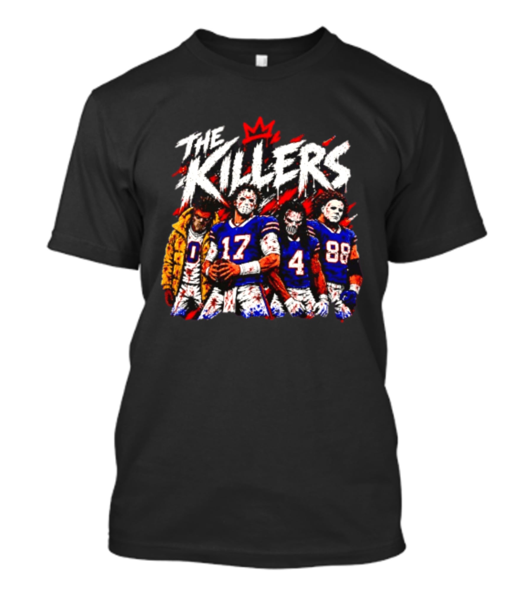 Buffalo Bills The Killers Horror Characters Halloween NFL T-Shirt