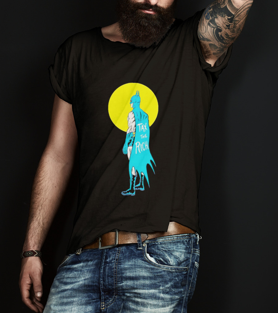 Tax The Rich Batman Yellow Moon T-Shirt