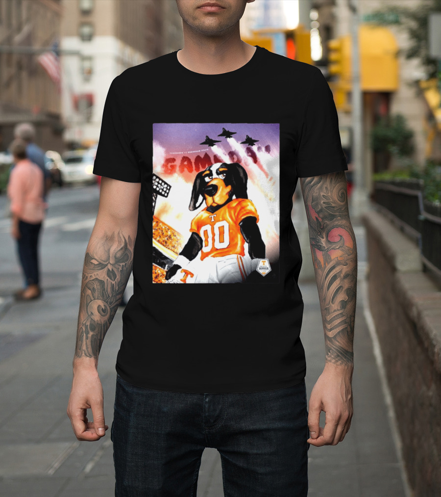 Tennessee Volunteers Smokey 00 Game Day Jets Flyover Stadium Lights T-Shirt