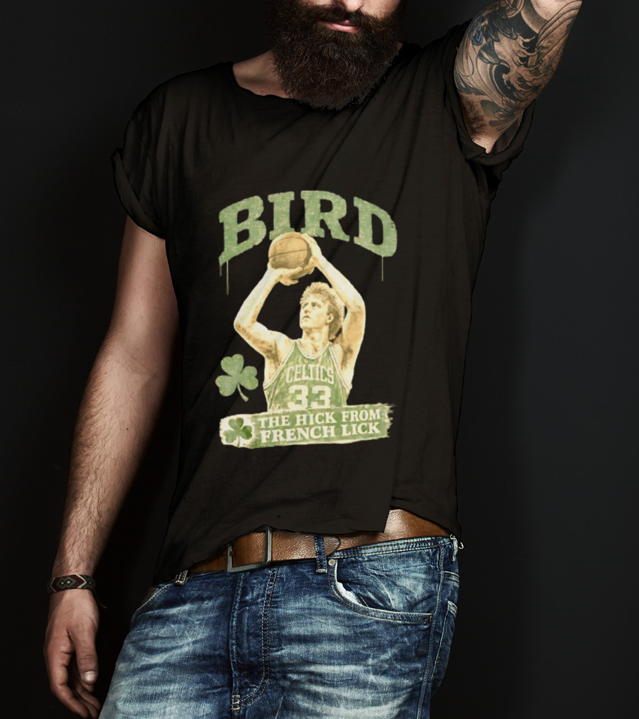 Larry Bird Celtics 33 The Hick From French Lick Basketball Legend T-Shirt