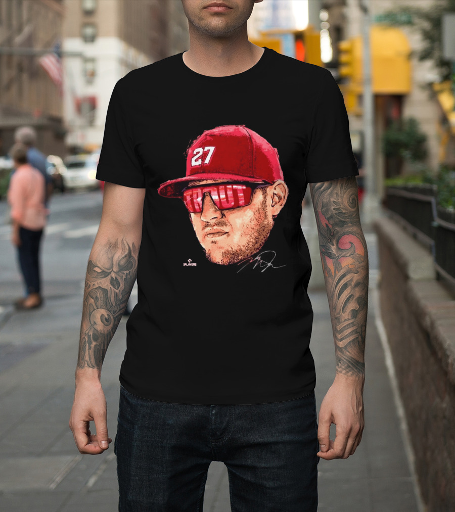Mike Trout Los Angeles 27 Hat Reflective Sunglasses T-Shirt