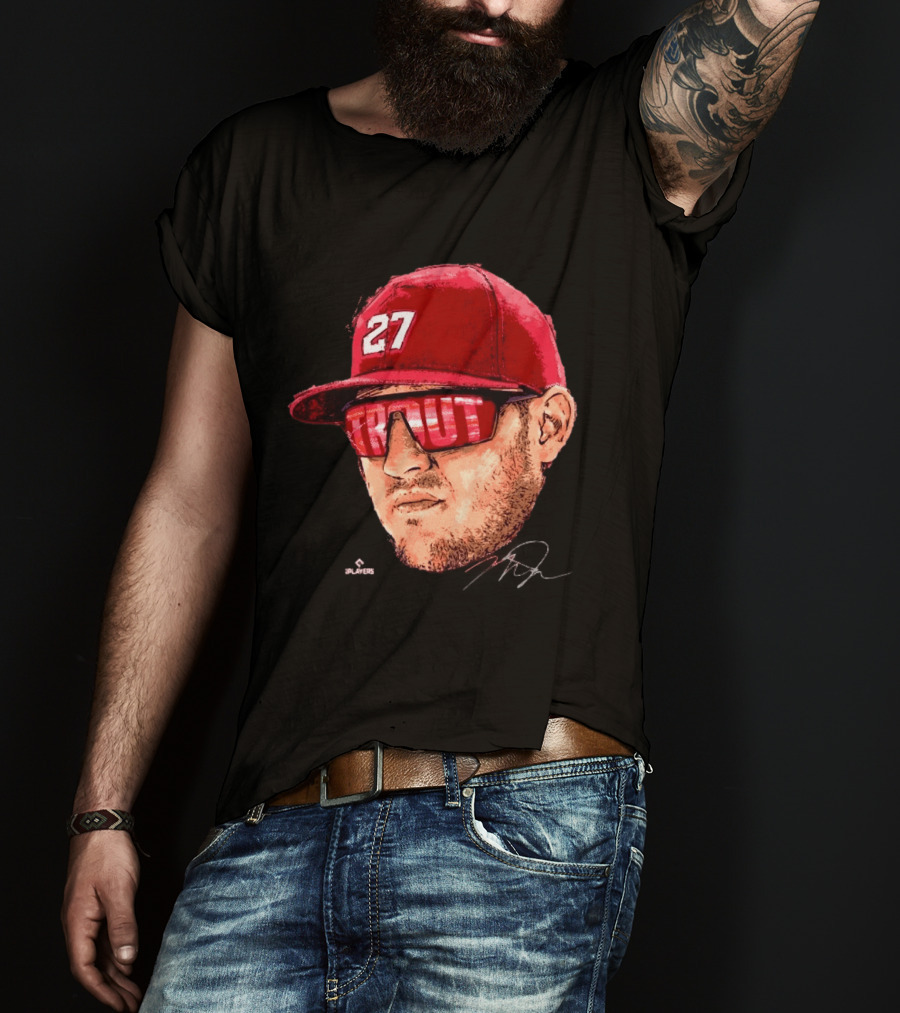 Mike Trout Los Angeles 27 Hat Reflective Sunglasses T-Shirt