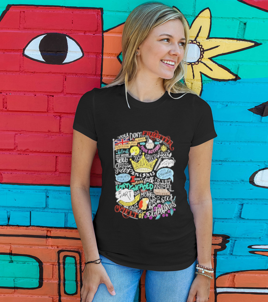 Monty Python And The Holy Grail Your Mother Was A Hamster Silly Insults And Grail Knights Quotes T-Shirt