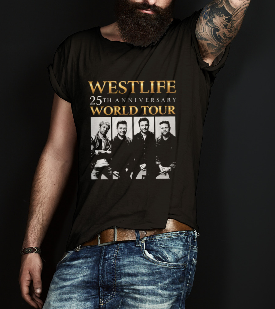 Westlife 25th Anniversary World Tour 2026 Schedule T-Shirt