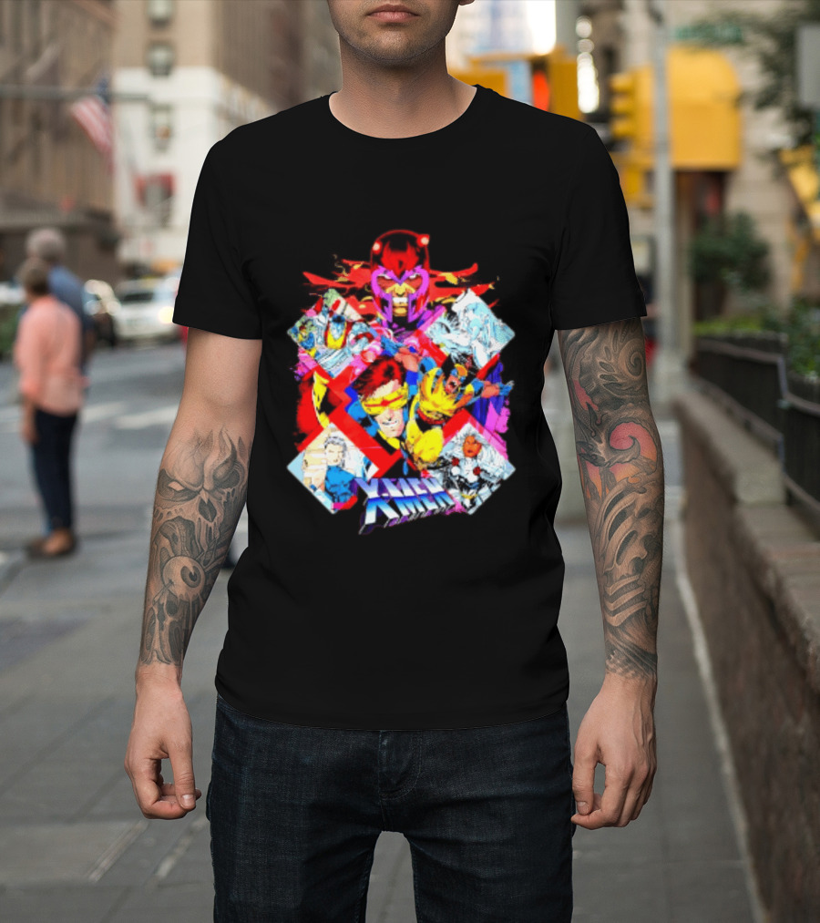 X Men Magneto Wolverine Cyclops Storm Colossus Marvel Comics Action Adventure T-Shirt