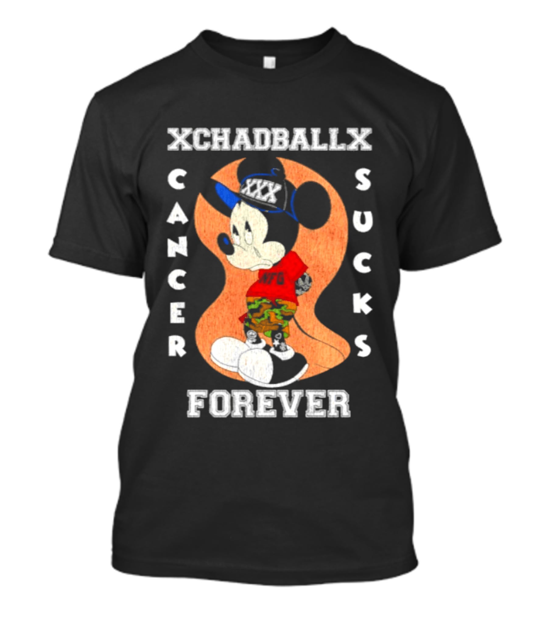 Xchadballx Cancer Sucks Forever Mickey Mouse Camo T-Shirt