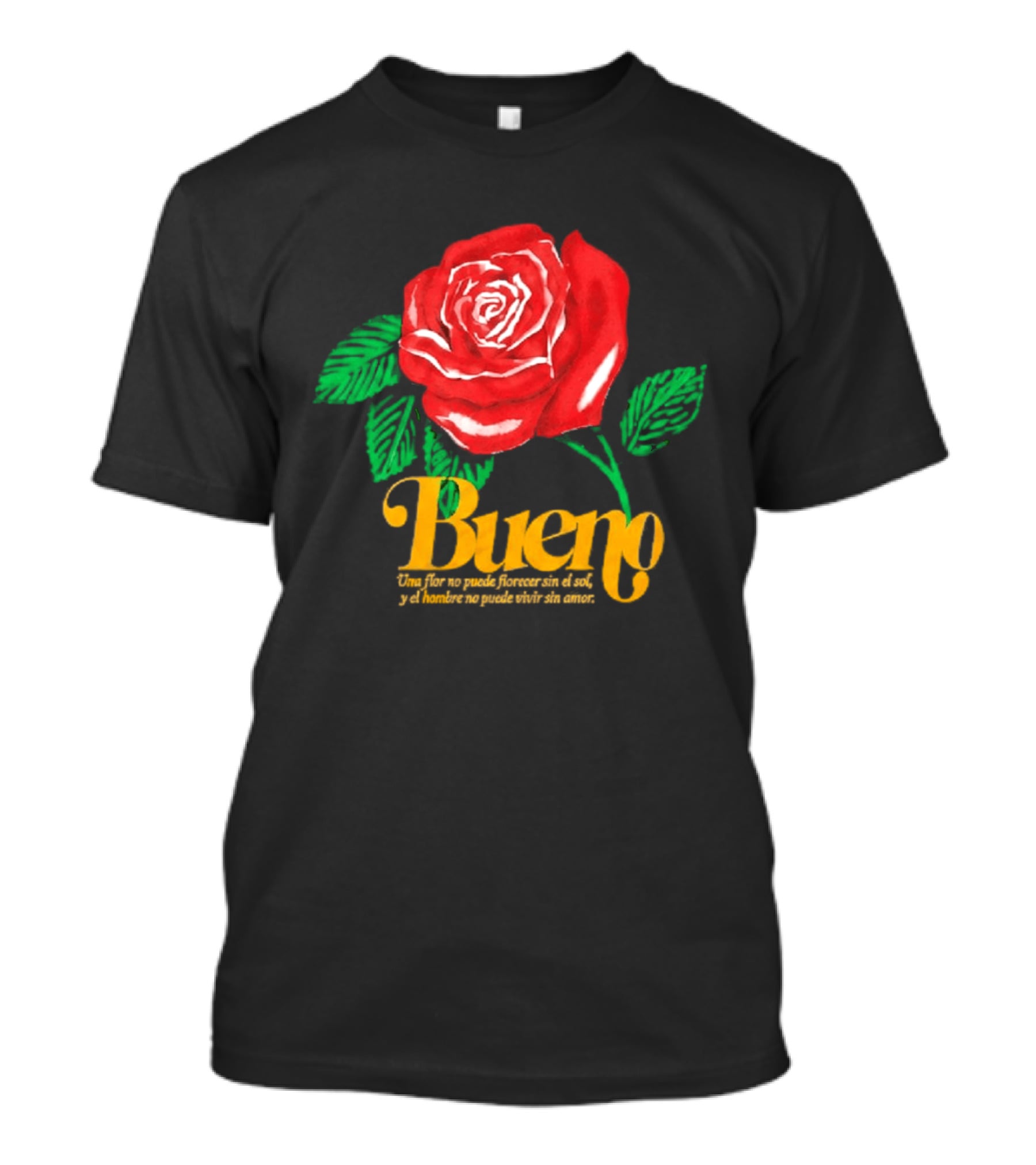 Quenton Jackson Bueno Red Rose Flower T-Shirt