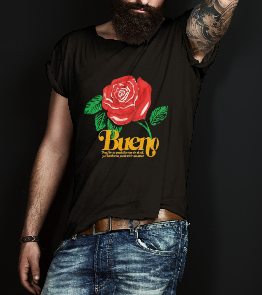 Quenton Jackson Bueno Red Rose Flower T-Shirt