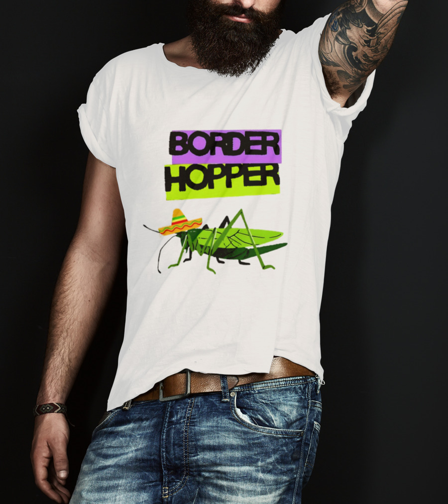 Border Hopper Sombrero Grasshopper T-Shirt