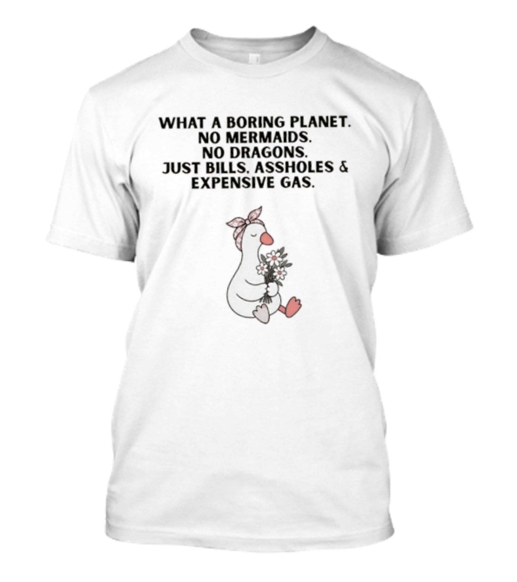 What A Boring Planet No Mermaids No Dragons Just Bills Assholes And Expensive Gas T-Shirt