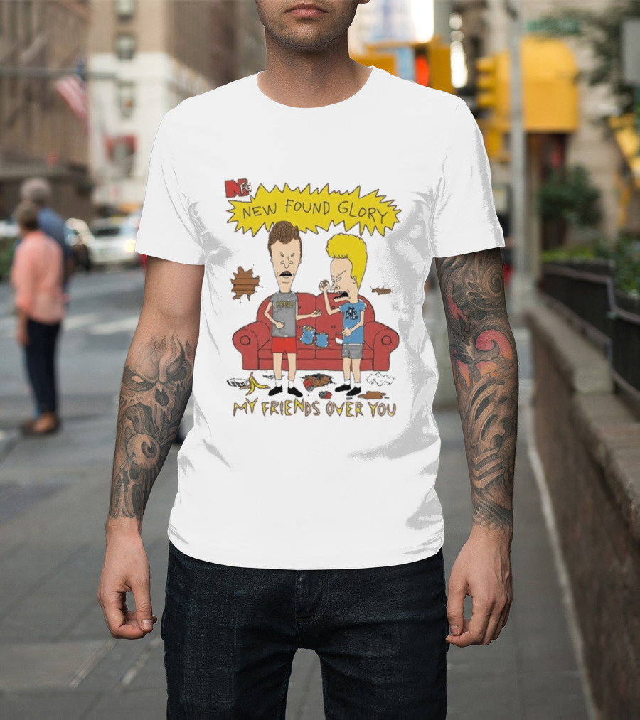 New Found Glory My Friends Over You Cartoon Characters Couch Scene T-Shirt