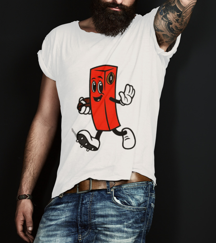 Perry Pylon Football Character With Cigar Walking T-Shirt