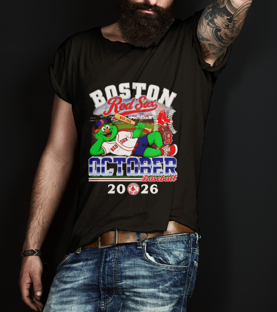 Boston Red Sox 2026 October Postseason Baseball T-Shirt