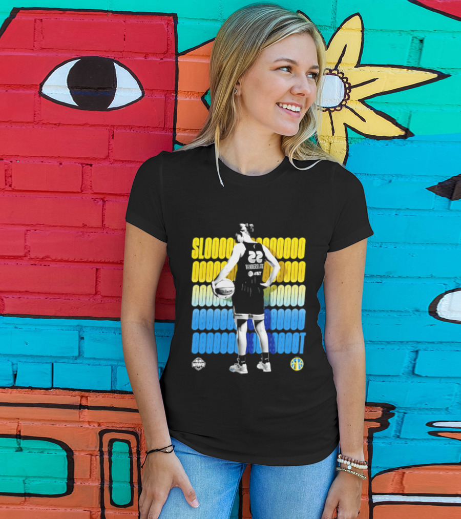 Chicago Sky Courtney Vandersloot Slooty 22 Blue Yellow Basketball T-Shirt