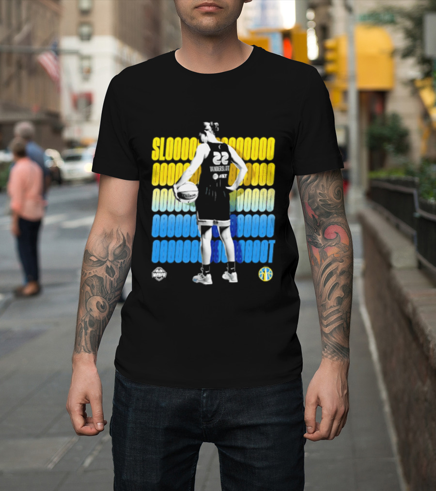 Chicago Sky Courtney Vandersloot Slooty 22 Blue Yellow Basketball T-Shirt