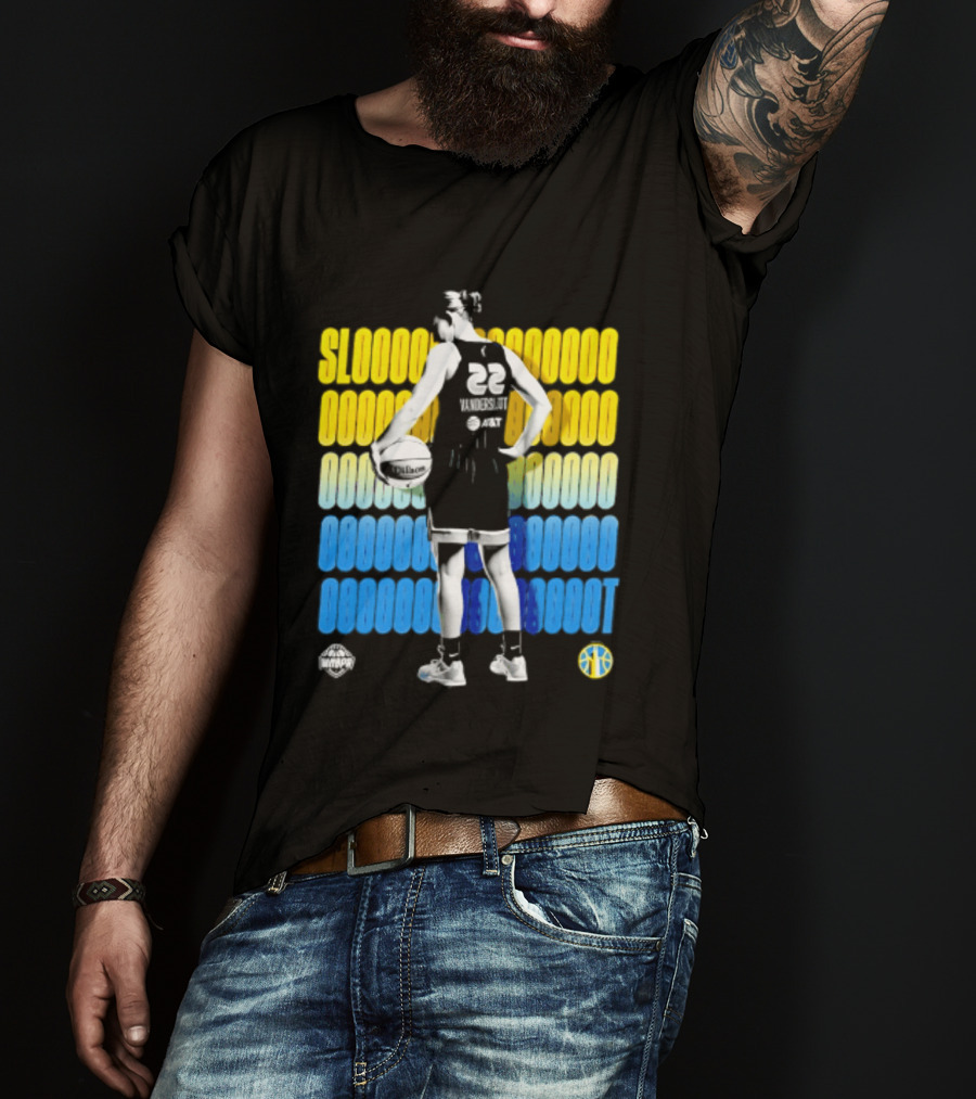 Chicago Sky Courtney Vandersloot Slooty 22 Blue Yellow Basketball T-Shirt
