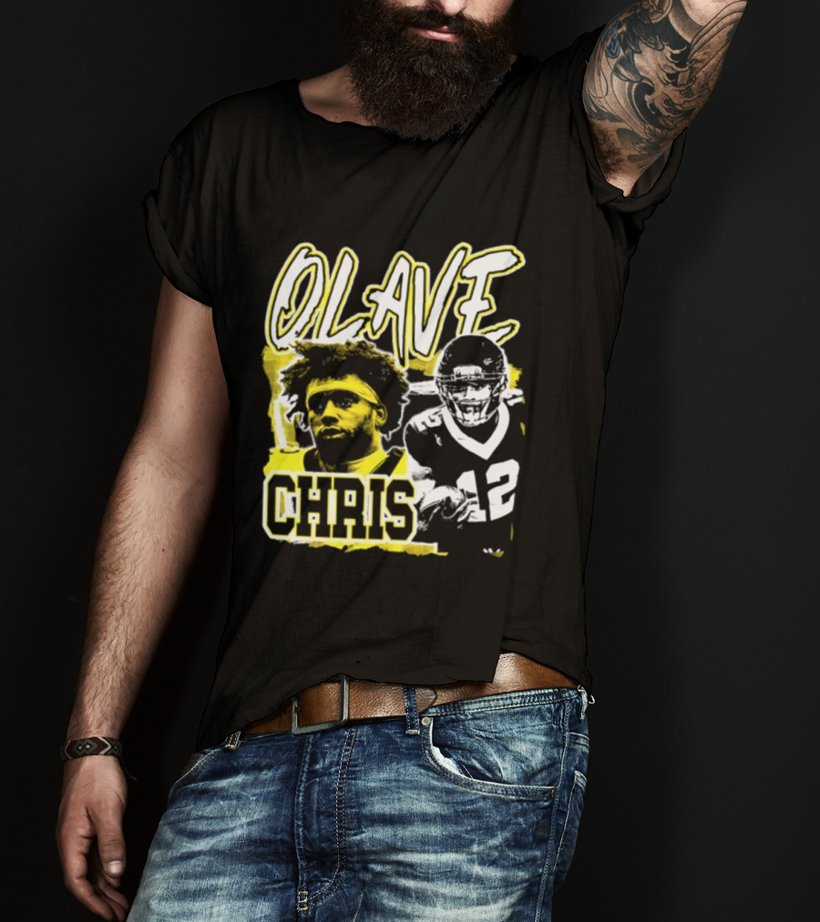 Chris Olave 12 New Orleans Saints Football Player Two Sided T-Shirt