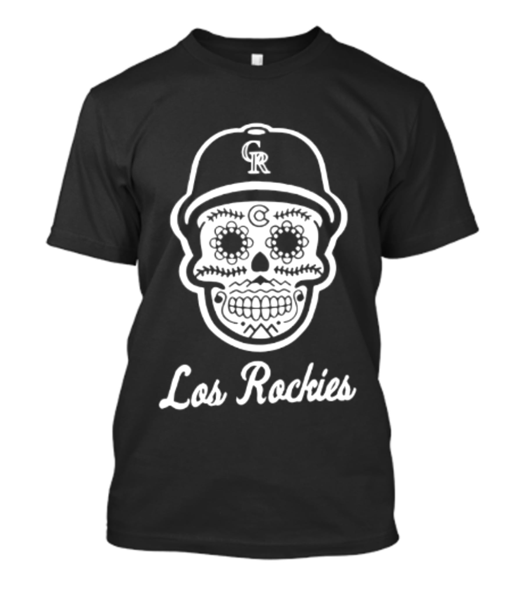 Colorado Rockies Los Rockies Skull CR Cap 2026 T-Shirt