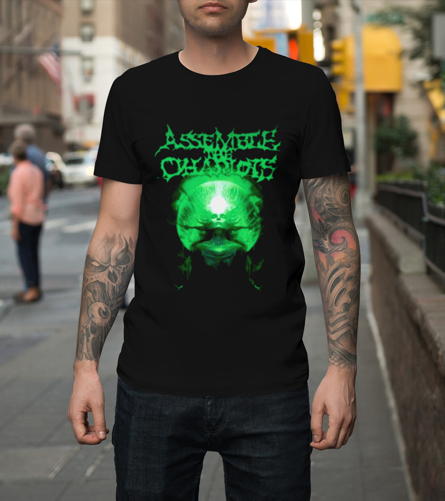 Indiemerchstore Assemble The Chariots Green Divine Glowing Entity T-Shirt