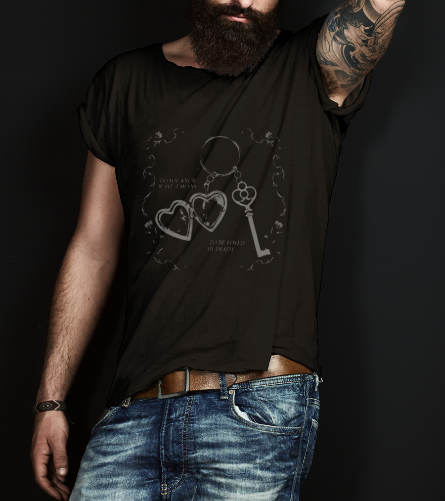 Many Things Store Loustat Baby To Be Loved By Death Key And Heart T-Shirt