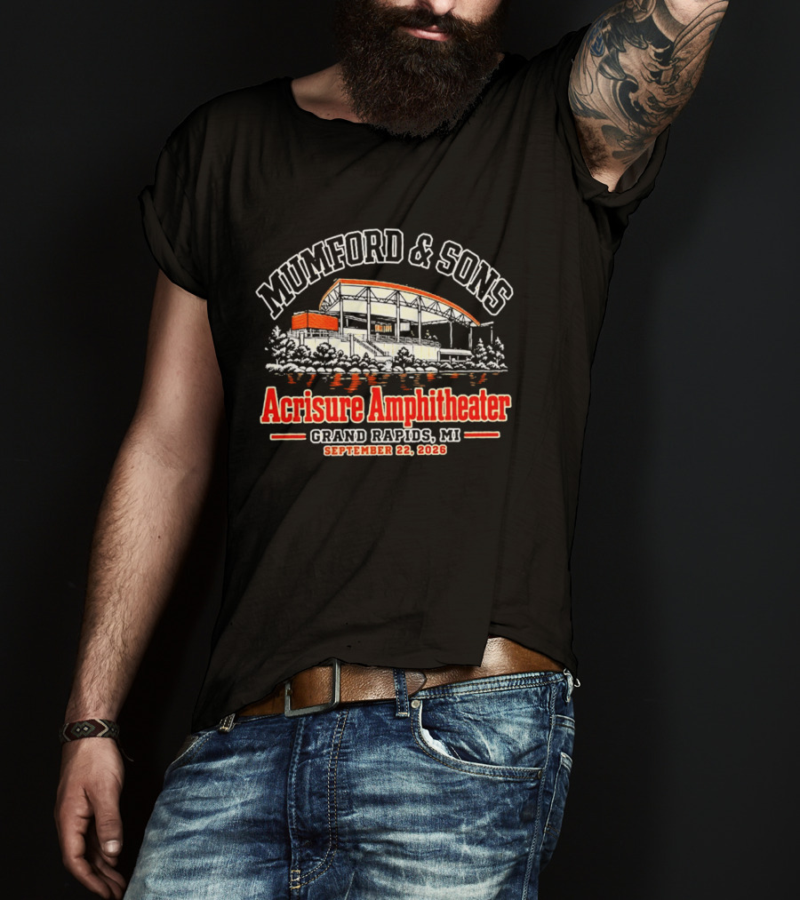 Mumford And Sons Acrisure Amphitheater Grand Rapids September 22 2026 T-Shirt