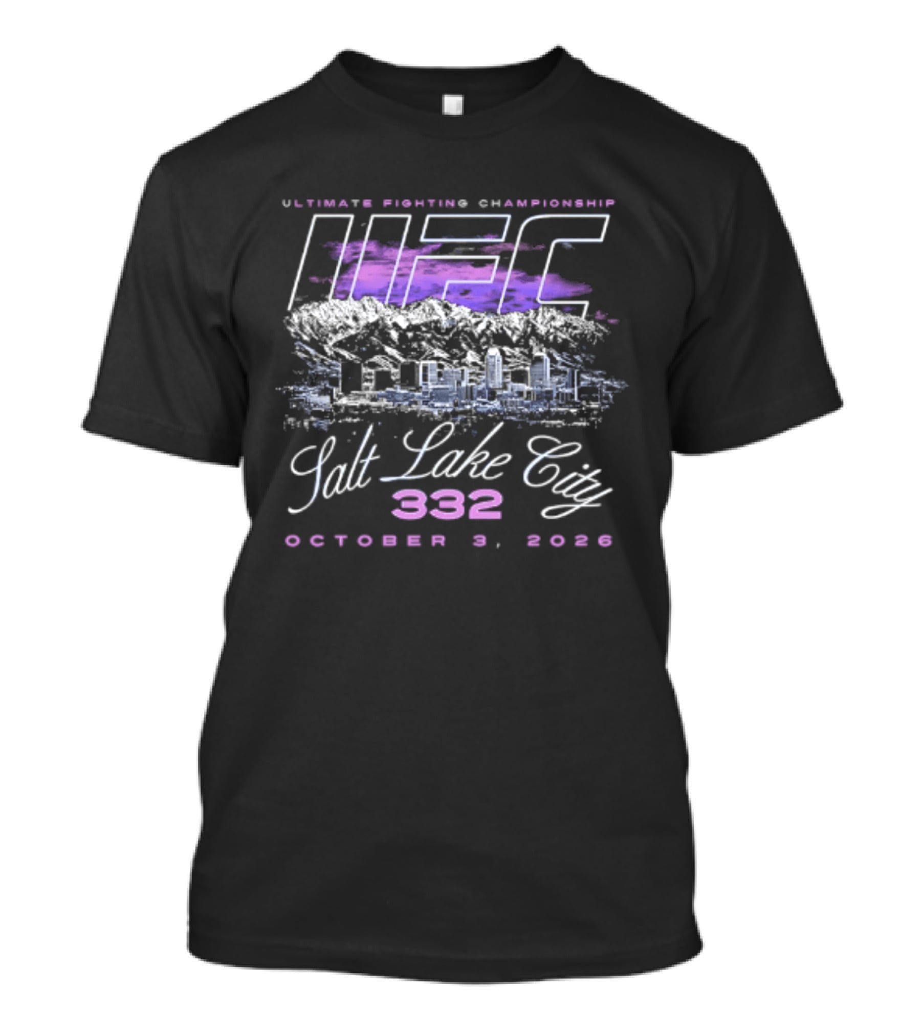 Ultimate Fighting Championship UFC 332 Outdoors Salt Lake City October 3 2026 T-Shirt
