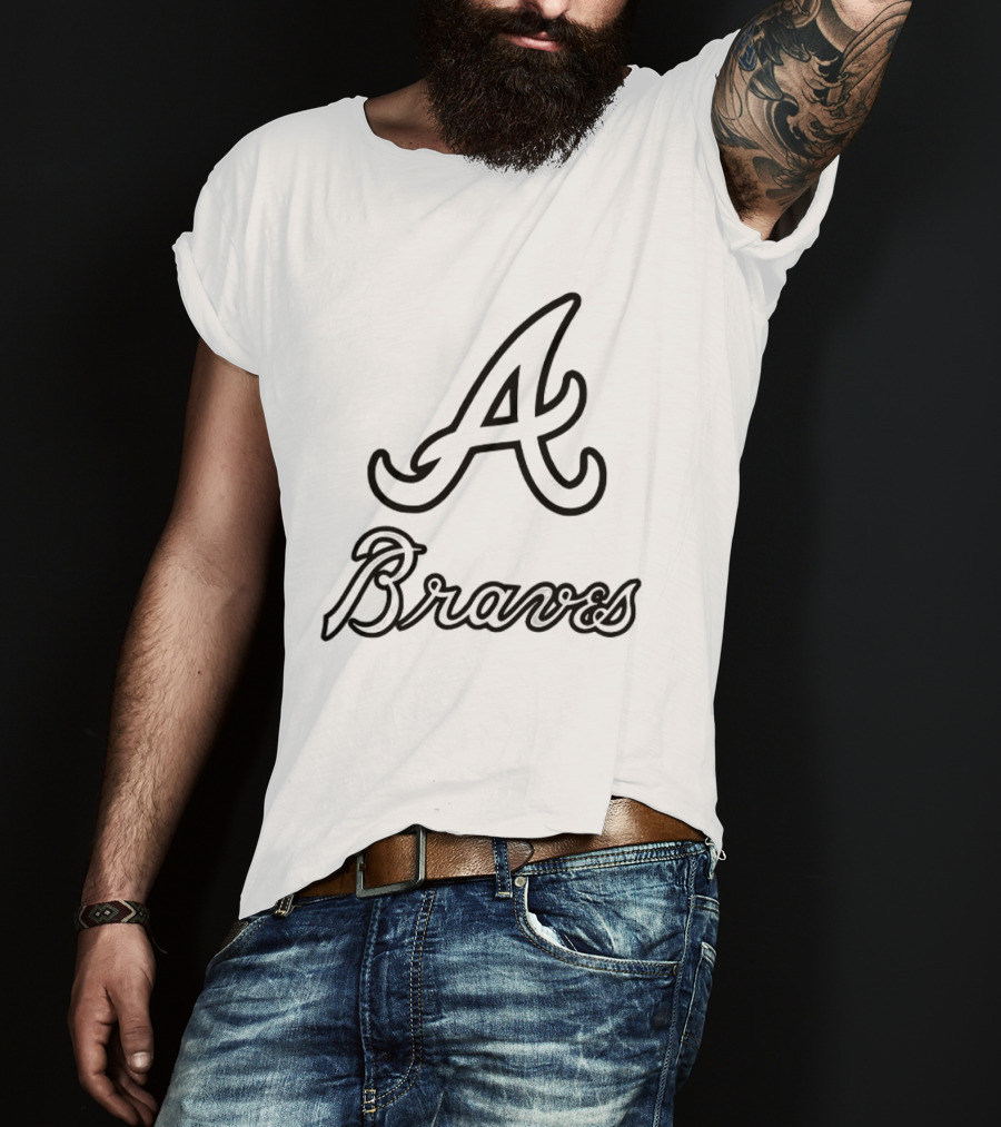 Chris Sale Wearing Atlanta Braves A Town Down Peace Up Two Sided T-Shirt