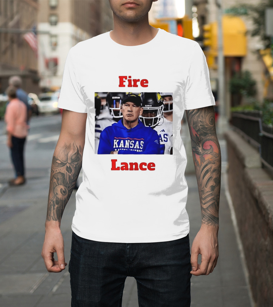Fire Lance Kansas Jayhawks Football Coach Kansas T-Shirt