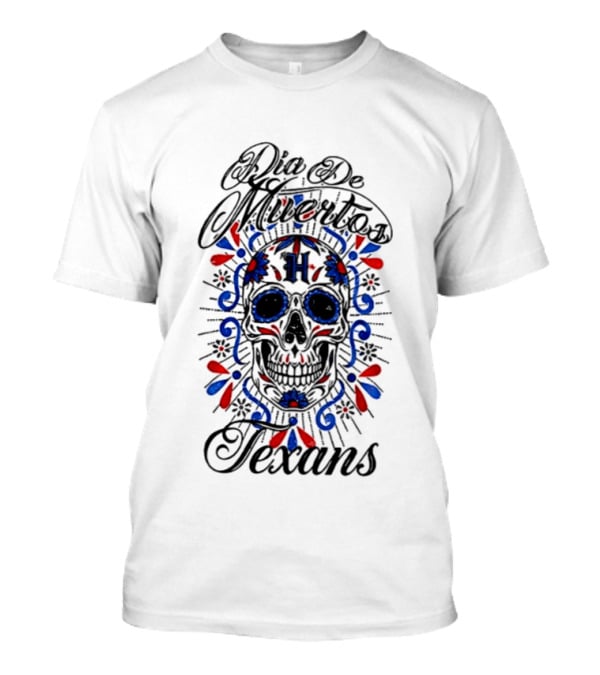 Dia De Los Muertos Texans 2026 Sugar Skull Football T-Shirt